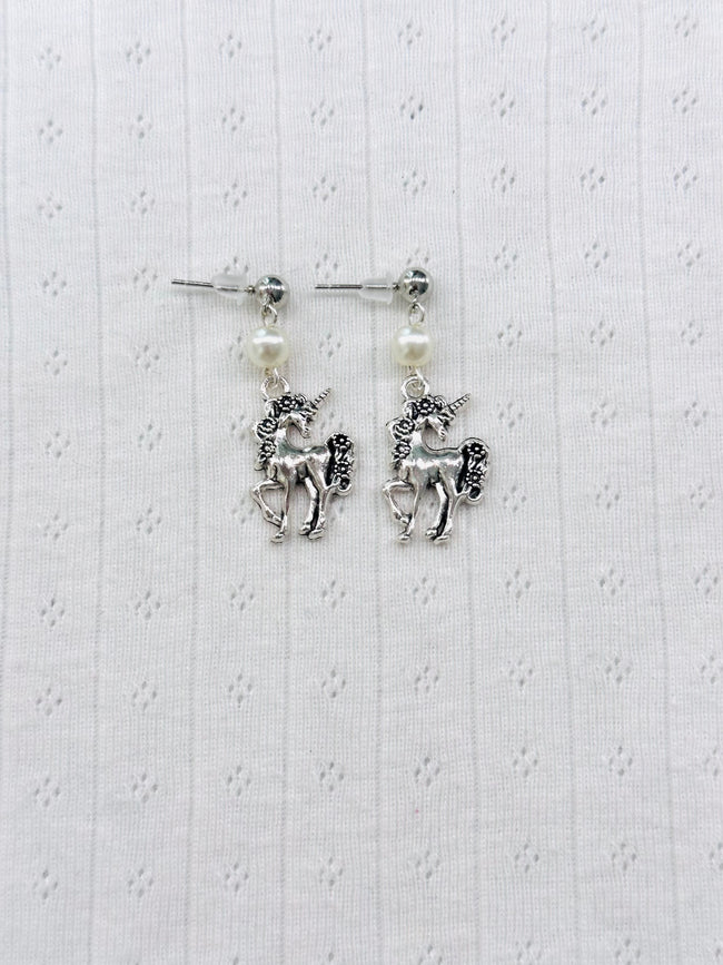 renaissance unicorn earrings