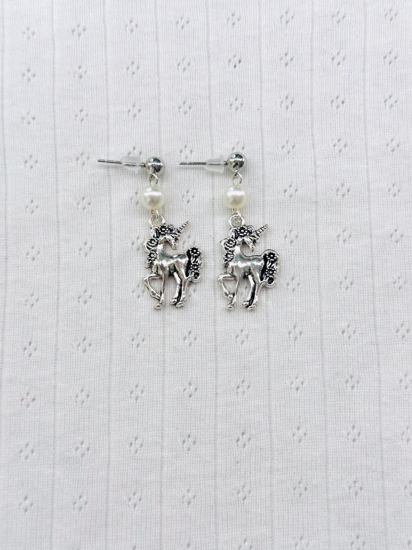 renaissance unicorn earrings