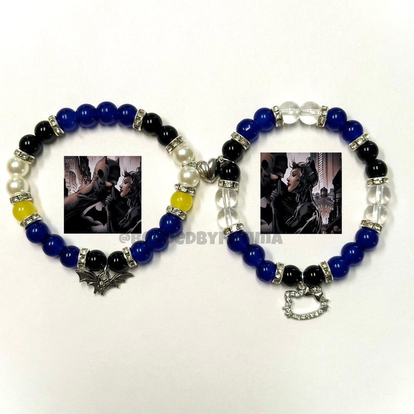 Batman and Catwoman Matching Bracelets