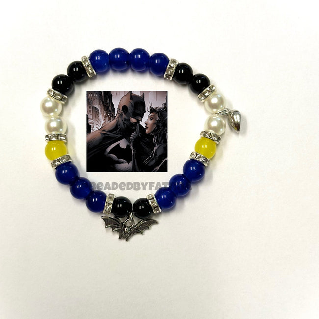 Batman and Catwoman Matching Bracelets
