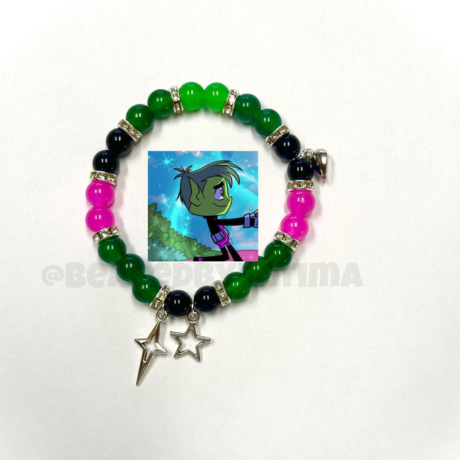 Beast Boy and Raven Matching Bracelets