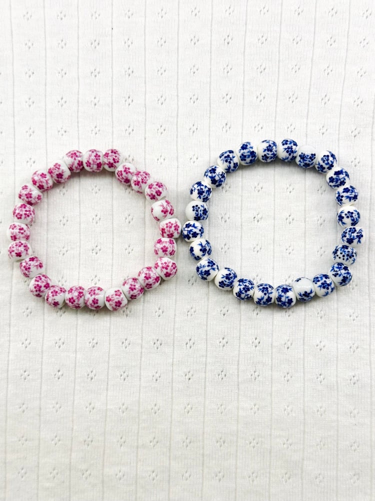 Floral Porcelain Bracelets