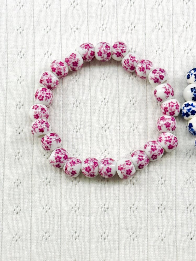 Floral Porcelain Bracelets