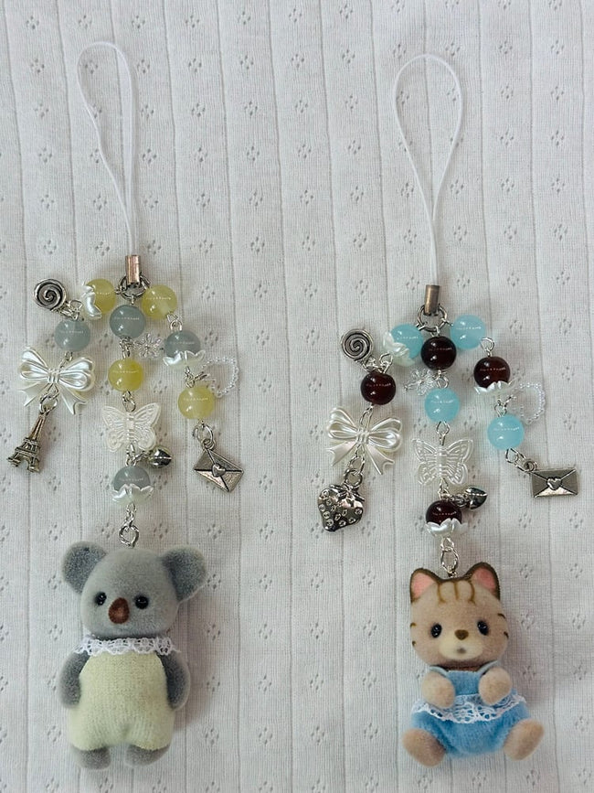 Koala and Cat Calico Critter Keychains